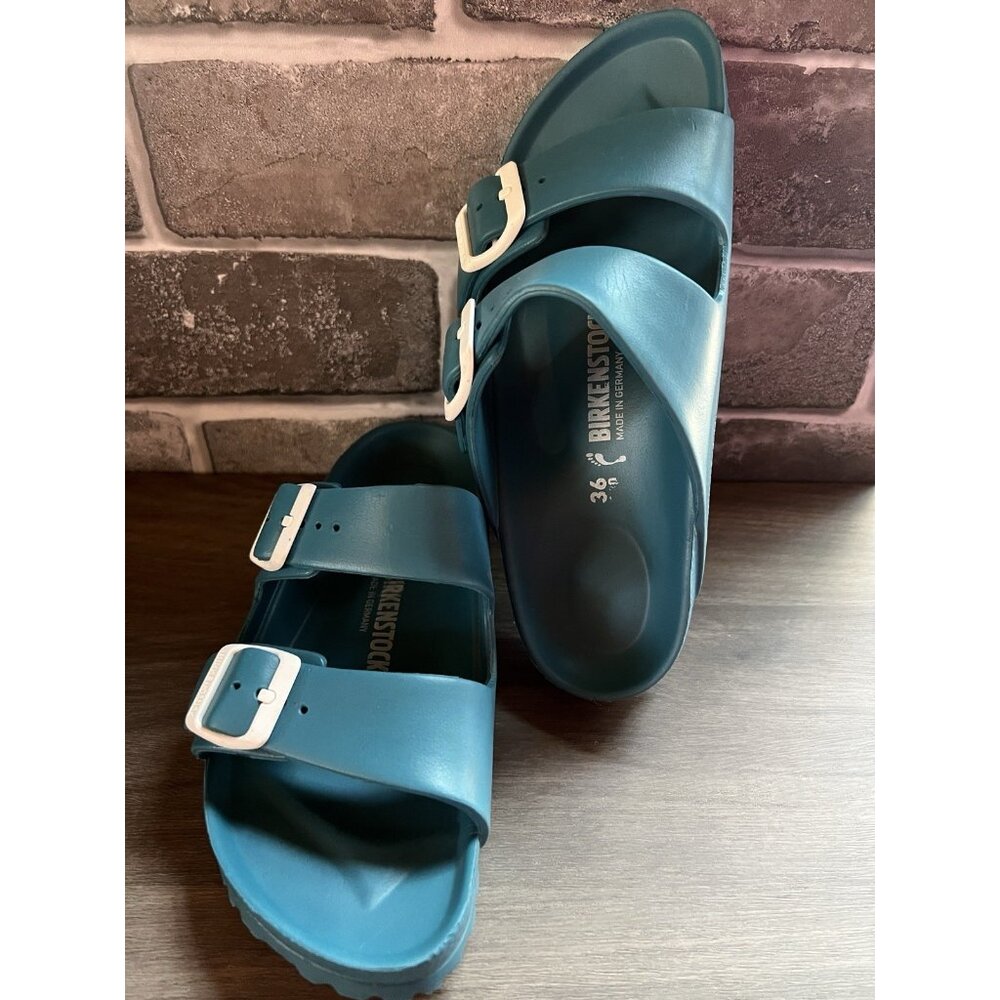 Birkenstock  Arizona Turquoise EVA Size 36 (6 / 6.5 US) - Picture 10 of 16